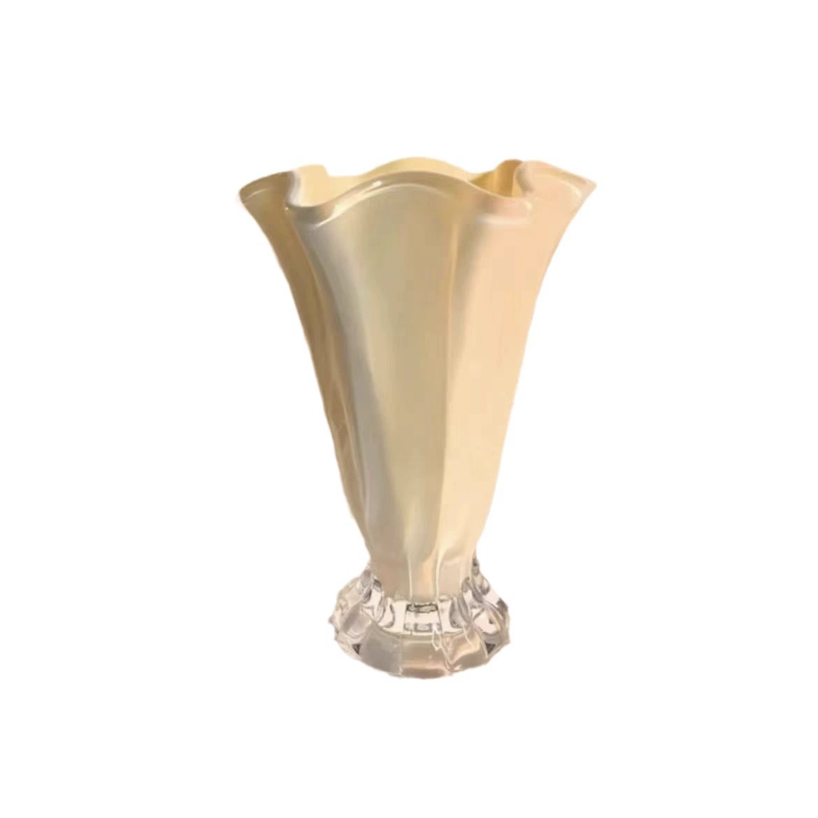 Vase en verre pétale de style français de luxe abordable