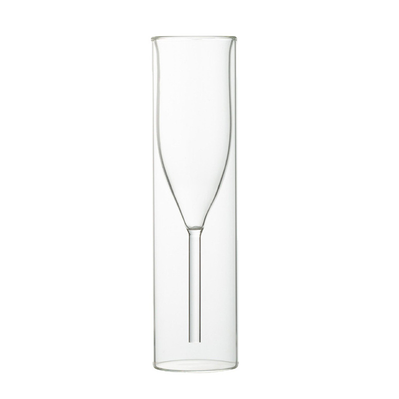 Verre à champagne et à vin créatif transparent à double paroi