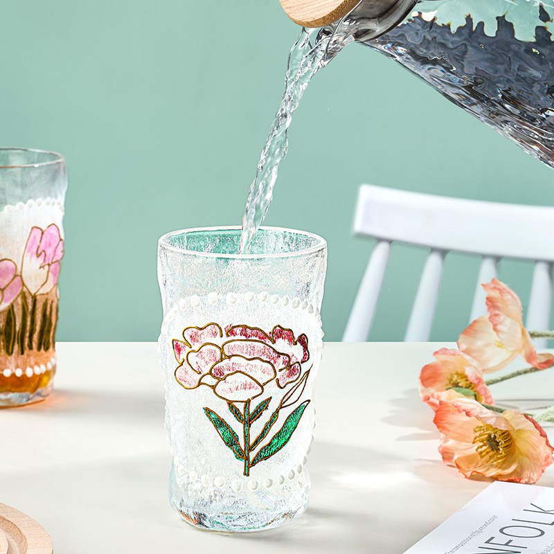 tasse à eau en verre glacier