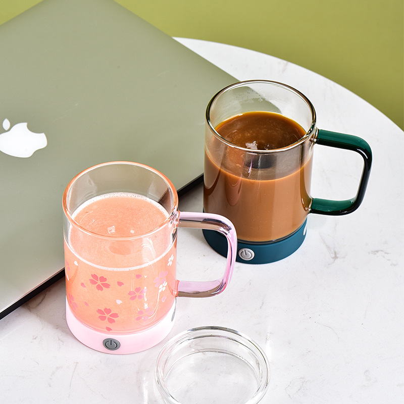 Tasse de brassage et de mélange automatique magnétique en verre