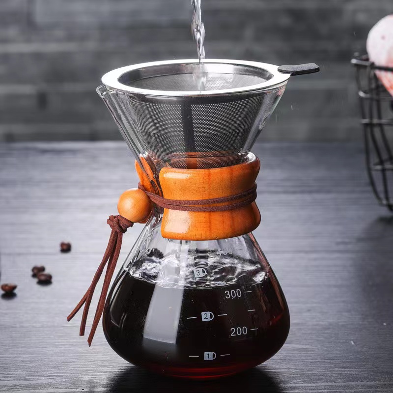 Café en verre infusé à main 1