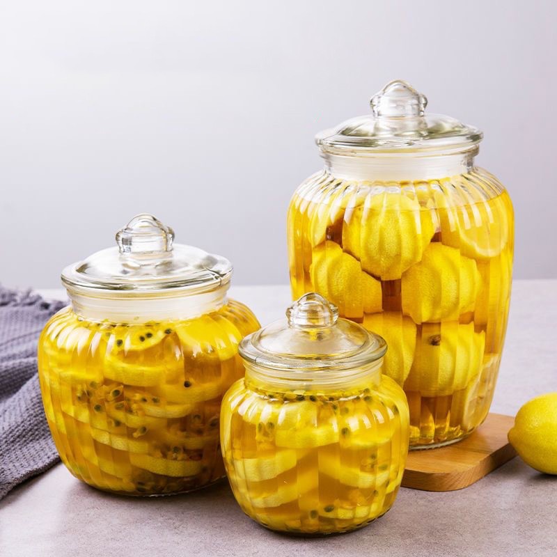 Pot de cornichon en verre de grande capacité pour la maison