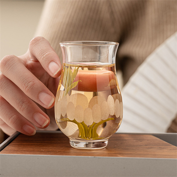 Tasse à thé en verre haut de gamme de luxe léger