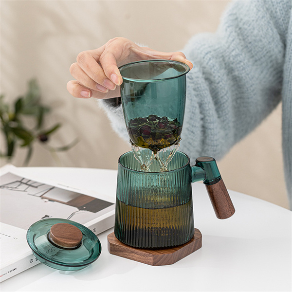 Tasse à thé en verre de bureau