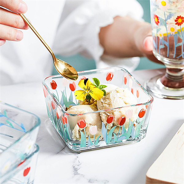 Bol en verre à salade créatif imprimé