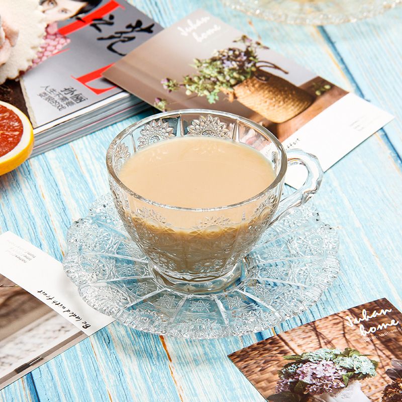 Tasse à café en verre de tournesol