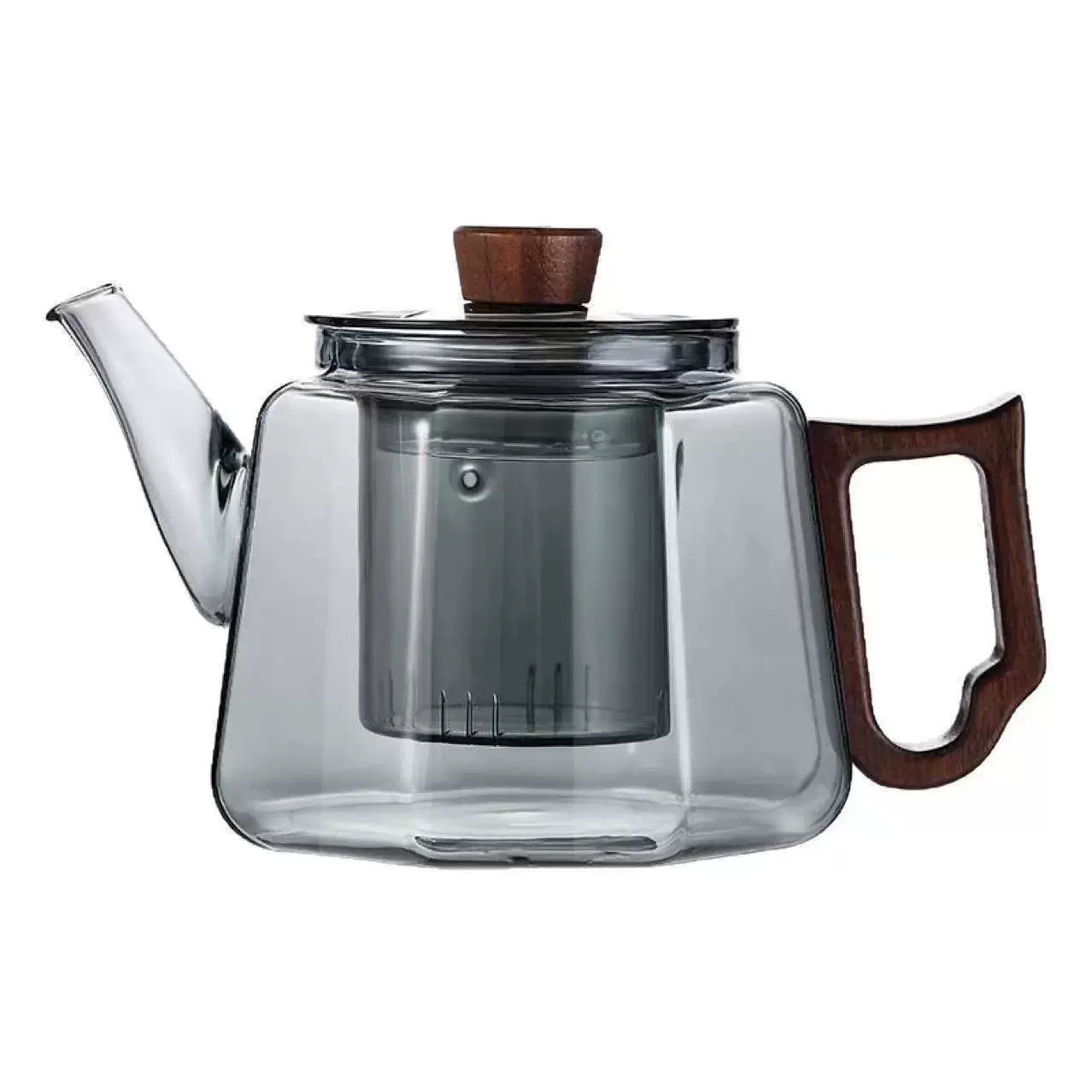 Théière en verre épais à haute teneur en borosilicate, résistante à la chaleur