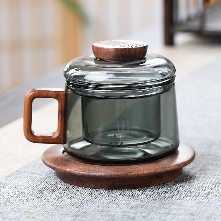 Verre à manche en bois tasse Xiangyun Dundun